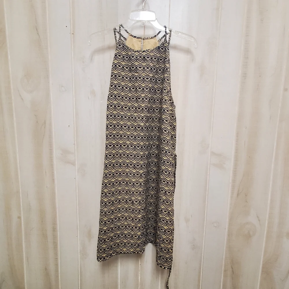 Banana Republic Slip Dress Aztec Geometric Boho Prep  Large - Picture 2 of 9
